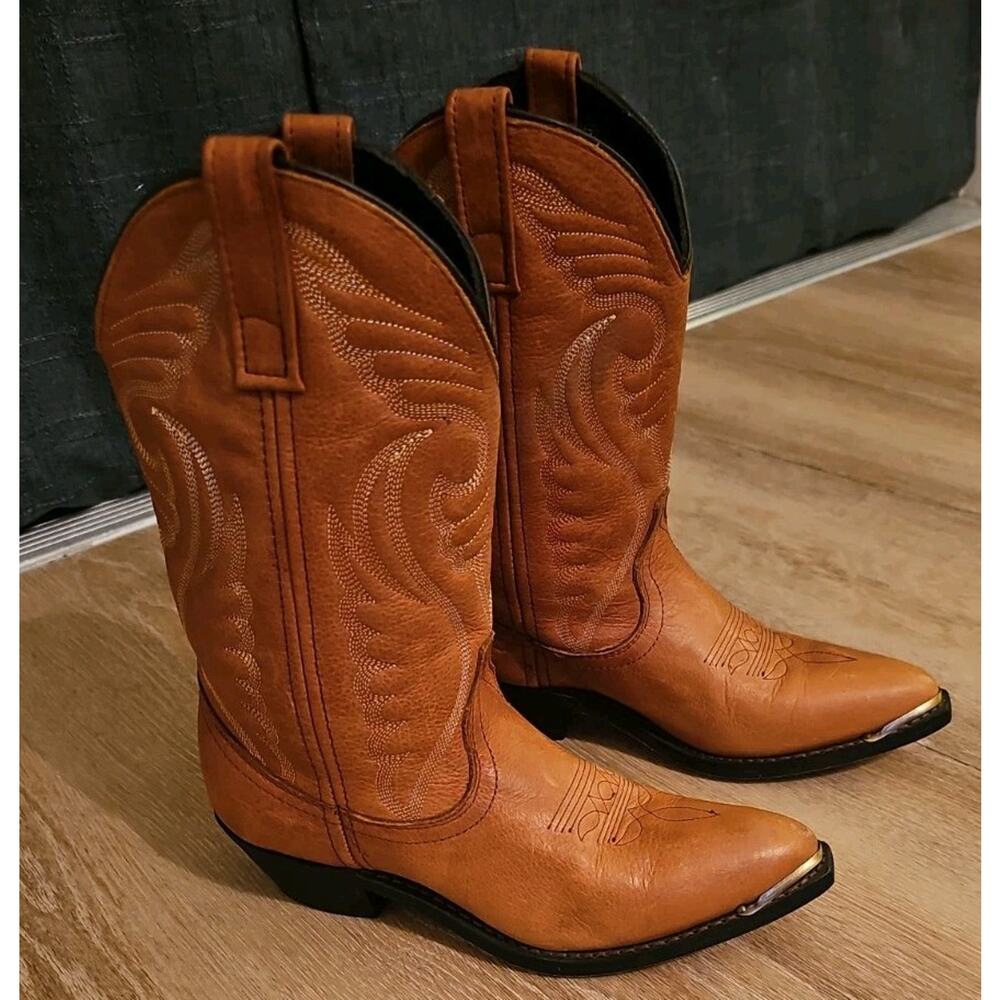 Masterson RB7450 Womens Size 6.5 M Brown Leather Cowboy Western Boots - Picture 4 of 7